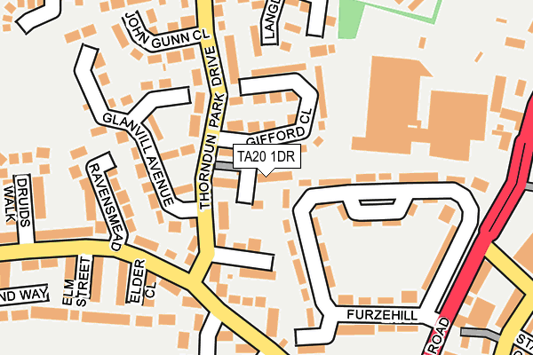 TA20 1DR map - OS OpenMap – Local (Ordnance Survey) TA20 1DR map - OS OpenMap – Local (Ordnance Survey)