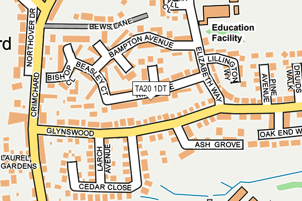 TA20 1DT map - OS OpenMap – Local (Ordnance Survey) TA20 1DT map - OS OpenMap – Local (Ordnance Survey)