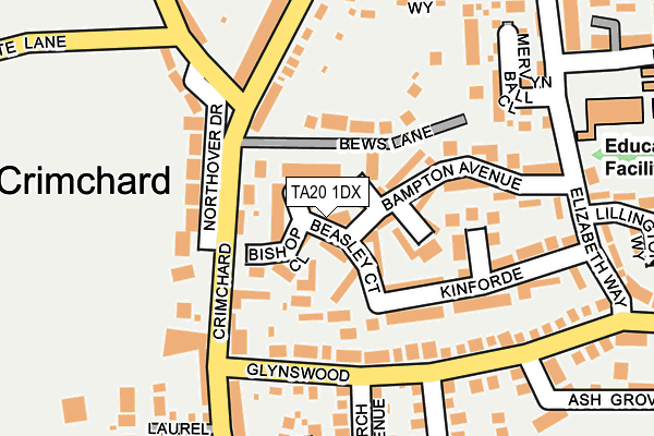 TA20 1DX map - OS OpenMap – Local (Ordnance Survey) TA20 1DX map - OS OpenMap – Local (Ordnance Survey)