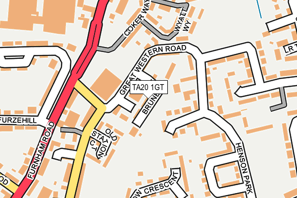 TA20 1GT map - OS OpenMap – Local (Ordnance Survey) TA20 1GT map - OS OpenMap – Local (Ordnance Survey)