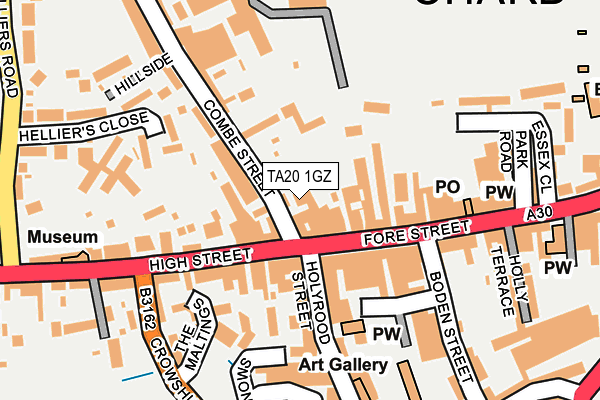 TA20 1GZ map - OS OpenMap – Local (Ordnance Survey) TA20 1GZ map - OS OpenMap – Local (Ordnance Survey)