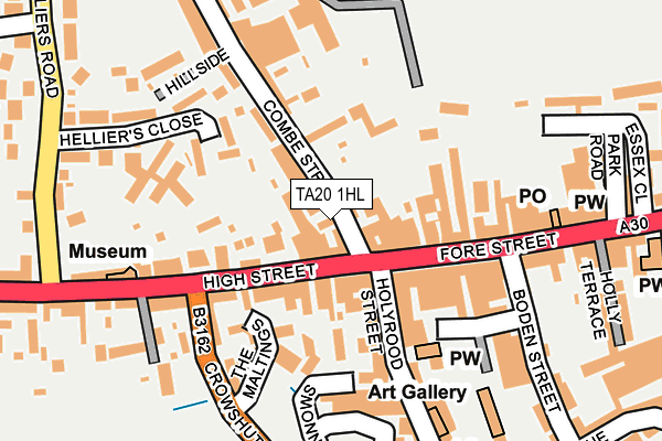 TA20 1HL map - OS OpenMap – Local (Ordnance Survey) TA20 1HL map - OS OpenMap – Local (Ordnance Survey)