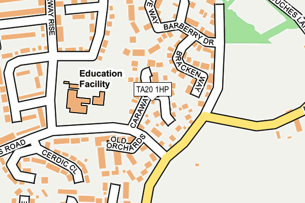 TA20 1HP map - OS OpenMap – Local (Ordnance Survey)
