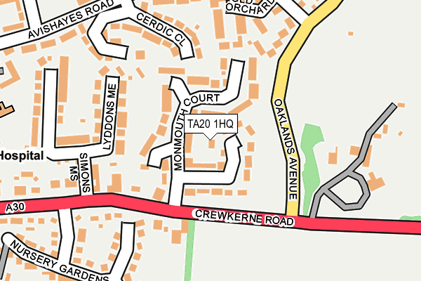 TA20 1HQ map - OS OpenMap – Local (Ordnance Survey) TA20 1HQ map - OS OpenMap – Local (Ordnance Survey)
