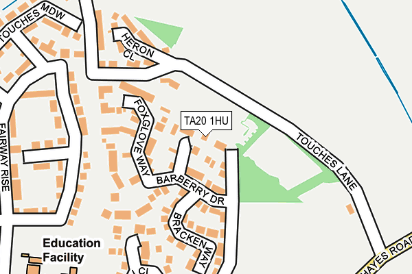 TA20 1HU map - OS OpenMap – Local (Ordnance Survey) TA20 1HU map - OS OpenMap – Local (Ordnance Survey)
