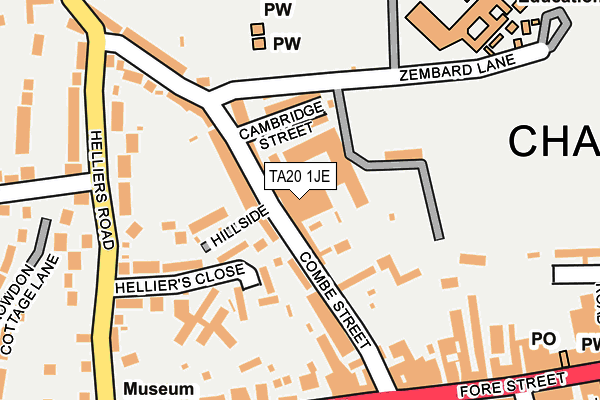 TA20 1JE map - OS OpenMap – Local (Ordnance Survey)