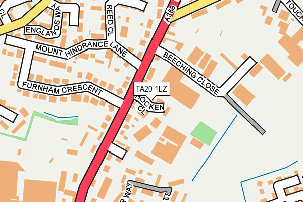 TA20 1LZ map - OS OpenMap – Local (Ordnance Survey) TA20 1LZ map - OS OpenMap – Local (Ordnance Survey)