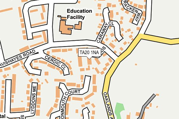 TA20 1NA map - OS OpenMap – Local (Ordnance Survey) TA20 1NA map - OS OpenMap – Local (Ordnance Survey)