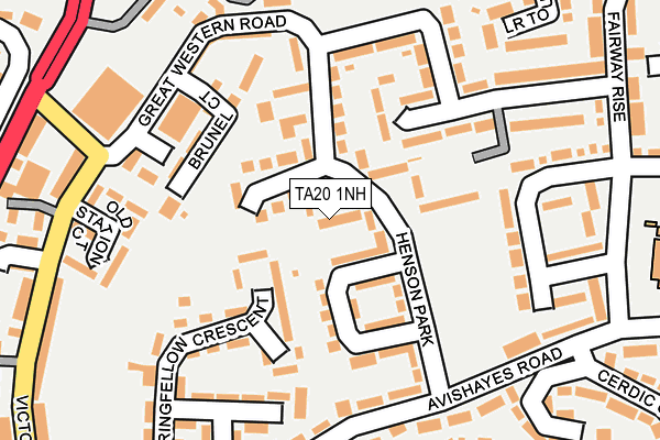TA20 1NH map - OS OpenMap – Local (Ordnance Survey) TA20 1NH map - OS OpenMap – Local (Ordnance Survey)