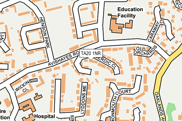 TA20 1NR map - OS OpenMap – Local (Ordnance Survey) TA20 1NR map - OS OpenMap – Local (Ordnance Survey)