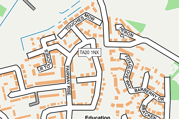 TA20 1NX map - OS OpenMap – Local (Ordnance Survey) TA20 1NX map - OS OpenMap – Local (Ordnance Survey)