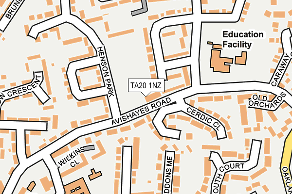 TA20 1NZ map - OS OpenMap – Local (Ordnance Survey) TA20 1NZ map - OS OpenMap – Local (Ordnance Survey)
