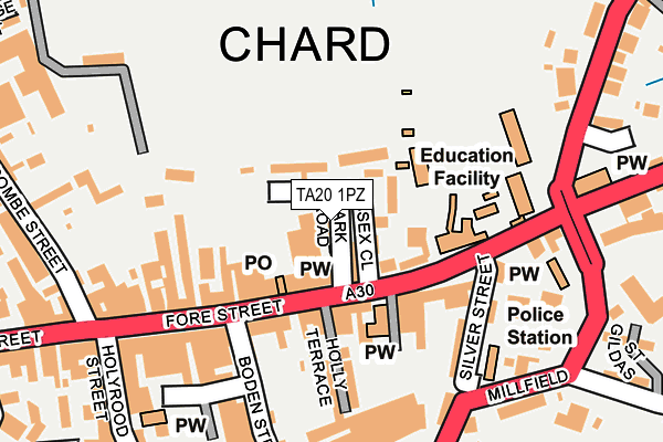 TA20 1PZ map - OS OpenMap – Local (Ordnance Survey) TA20 1PZ map - OS OpenMap – Local (Ordnance Survey)