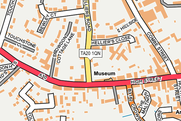 TA20 1QN map - OS OpenMap – Local (Ordnance Survey) TA20 1QN map - OS OpenMap – Local (Ordnance Survey)