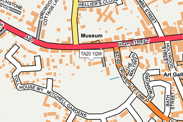 TA20 1QW map - OS OpenMap – Local (Ordnance Survey) TA20 1QW map - OS OpenMap – Local (Ordnance Survey)