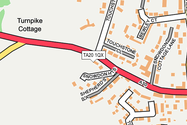 TA20 1QX map - OS OpenMap – Local (Ordnance Survey) TA20 1QX map - OS OpenMap – Local (Ordnance Survey)