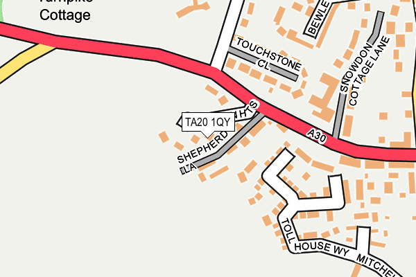 TA20 1QY map - OS OpenMap – Local (Ordnance Survey) TA20 1QY map - OS OpenMap – Local (Ordnance Survey)