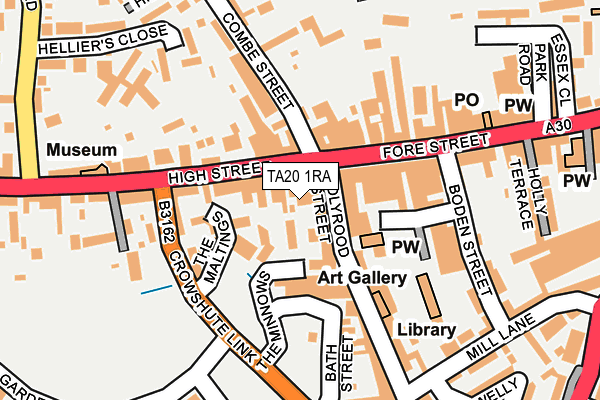 TA20 1RA map - OS OpenMap – Local (Ordnance Survey) TA20 1RA map - OS OpenMap – Local (Ordnance Survey)