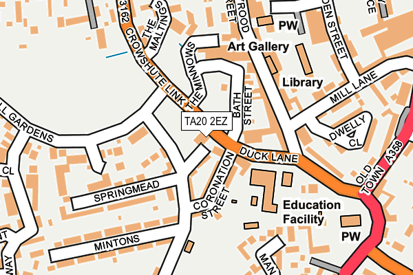 TA20 2EZ map - OS OpenMap – Local (Ordnance Survey) TA20 2EZ map - OS OpenMap – Local (Ordnance Survey)