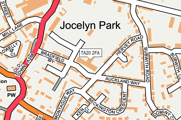 TA20 2FA map - OS OpenMap – Local (Ordnance Survey) TA20 2FA map - OS OpenMap – Local (Ordnance Survey)