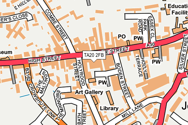 TA20 2FB map - OS OpenMap – Local (Ordnance Survey) TA20 2FB map - OS OpenMap – Local (Ordnance Survey)