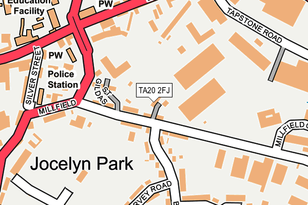 TA20 2FJ map - OS OpenMap – Local (Ordnance Survey) TA20 2FJ map - OS OpenMap – Local (Ordnance Survey)