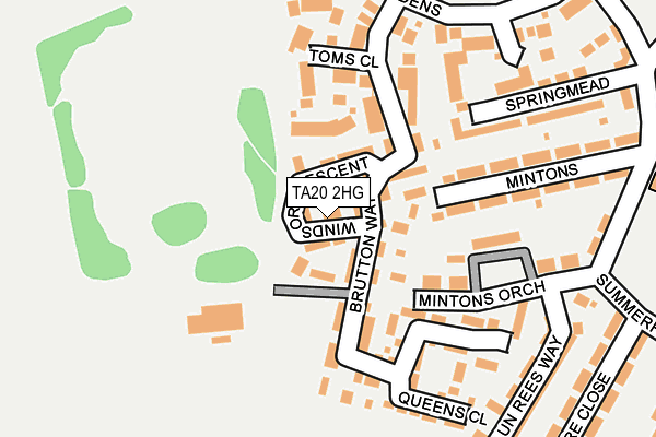TA20 2HG map - OS OpenMap – Local (Ordnance Survey) TA20 2HG map - OS OpenMap – Local (Ordnance Survey)