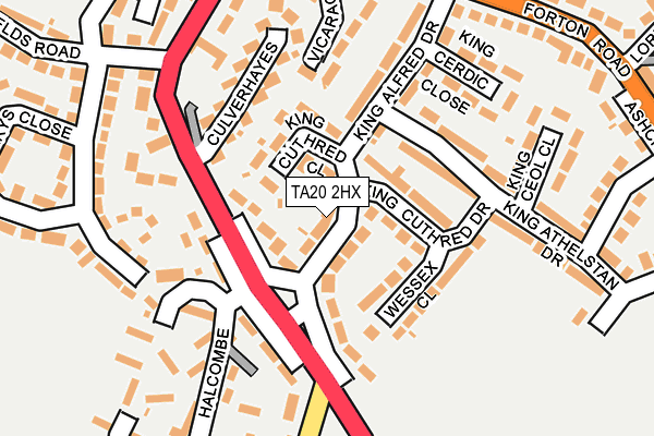 TA20 2HX map - OS OpenMap – Local (Ordnance Survey) TA20 2HX map - OS OpenMap – Local (Ordnance Survey)