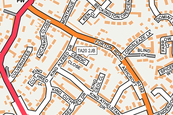 TA20 2JB map - OS OpenMap – Local (Ordnance Survey) TA20 2JB map - OS OpenMap – Local (Ordnance Survey)