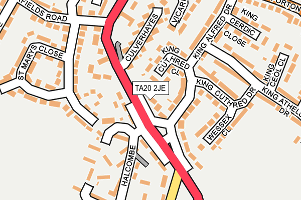 TA20 2JE map - OS OpenMap – Local (Ordnance Survey) TA20 2JE map - OS OpenMap – Local (Ordnance Survey)