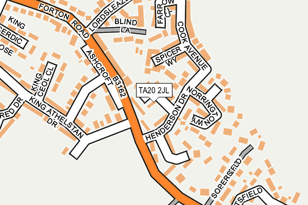 TA20 2JL map - OS OpenMap – Local (Ordnance Survey) TA20 2JL map - OS OpenMap – Local (Ordnance Survey)