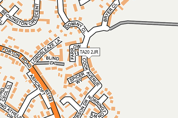 TA20 2JR map - OS OpenMap – Local (Ordnance Survey) TA20 2JR map - OS OpenMap – Local (Ordnance Survey)