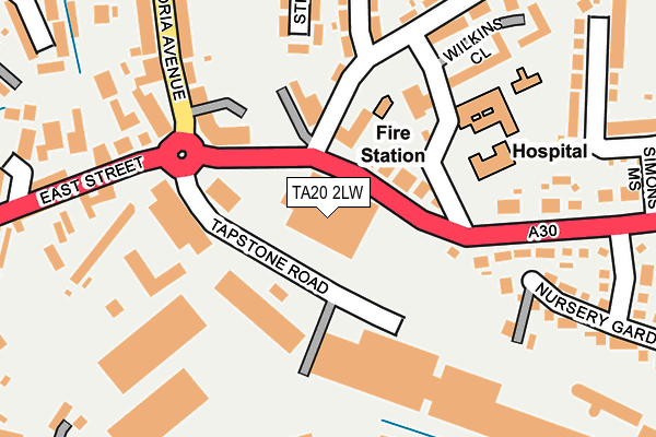 TA20 2LW map - OS OpenMap – Local (Ordnance Survey) TA20 2LW map - OS OpenMap – Local (Ordnance Survey)