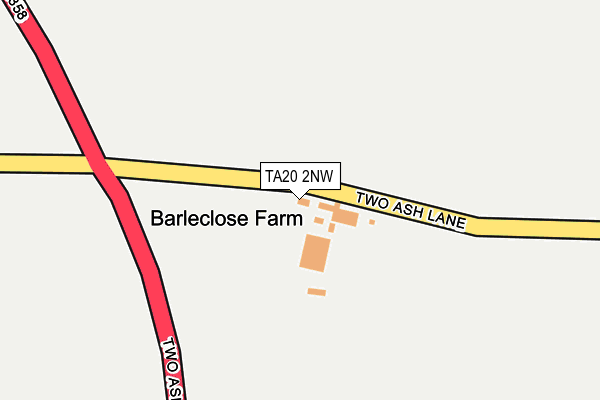 TA20 2NW map - OS OpenMap – Local (Ordnance Survey) TA20 2NW map - OS OpenMap – Local (Ordnance Survey)