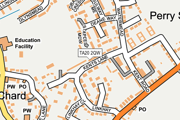 TA20 2QW map - OS OpenMap – Local (Ordnance Survey) TA20 2QW map - OS OpenMap – Local (Ordnance Survey)