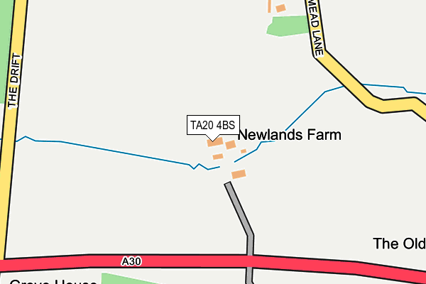 TA20 4BS map - OS OpenMap – Local (Ordnance Survey) TA20 4BS map - OS OpenMap – Local (Ordnance Survey)
