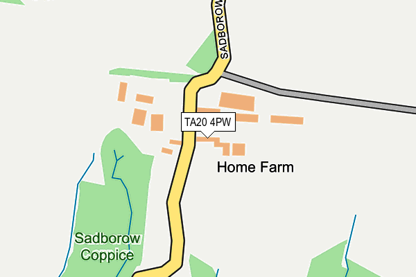 TA20 4PW map - OS OpenMap – Local (Ordnance Survey)