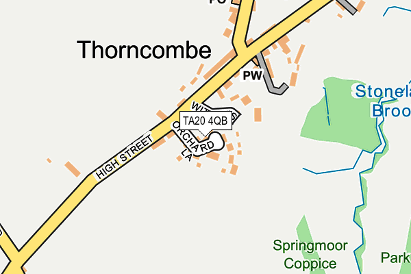 TA20 4QB map - OS OpenMap – Local (Ordnance Survey) TA20 4QB map - OS OpenMap – Local (Ordnance Survey)