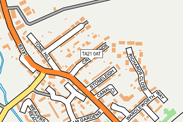 TA21 0AT map - OS OpenMap – Local (Ordnance Survey) TA21 0AT map - OS OpenMap – Local (Ordnance Survey)