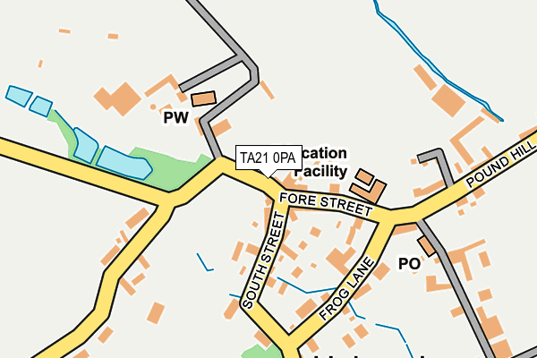 TA21 0PA map - OS OpenMap – Local (Ordnance Survey) TA21 0PA map - OS OpenMap – Local (Ordnance Survey)