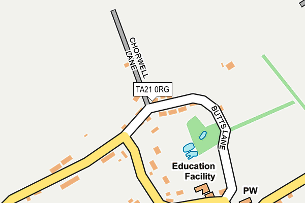 TA21 0RG map - OS OpenMap – Local (Ordnance Survey) TA21 0RG map - OS OpenMap – Local (Ordnance Survey)