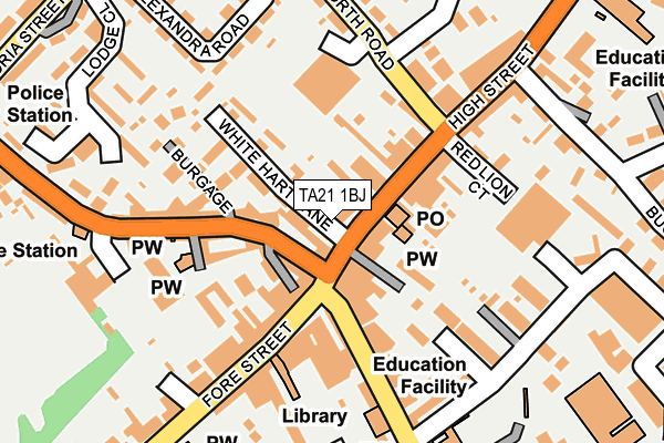 TA21 1BJ map - OS OpenMap – Local (Ordnance Survey) TA21 1BJ map - OS OpenMap – Local (Ordnance Survey)