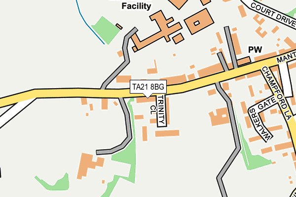 TA21 8BG map - OS OpenMap – Local (Ordnance Survey) TA21 8BG map - OS OpenMap – Local (Ordnance Survey)