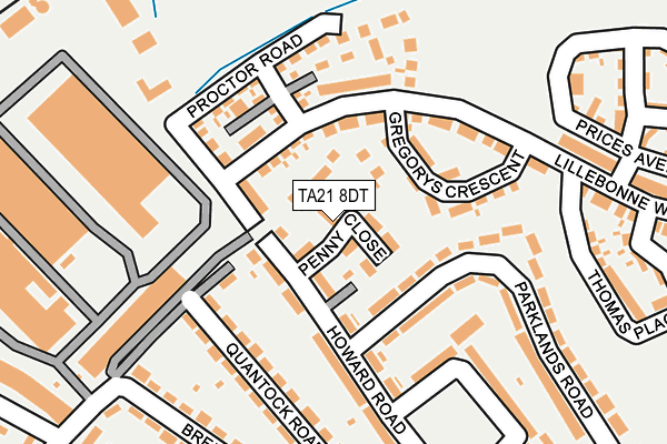 TA21 8DT map - OS OpenMap – Local (Ordnance Survey) TA21 8DT map - OS OpenMap – Local (Ordnance Survey)