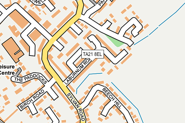 TA21 8EL map - OS OpenMap – Local (Ordnance Survey) TA21 8EL map - OS OpenMap – Local (Ordnance Survey)