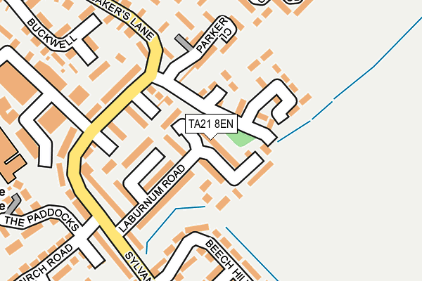 TA21 8EN map - OS OpenMap – Local (Ordnance Survey) TA21 8EN map - OS OpenMap – Local (Ordnance Survey)