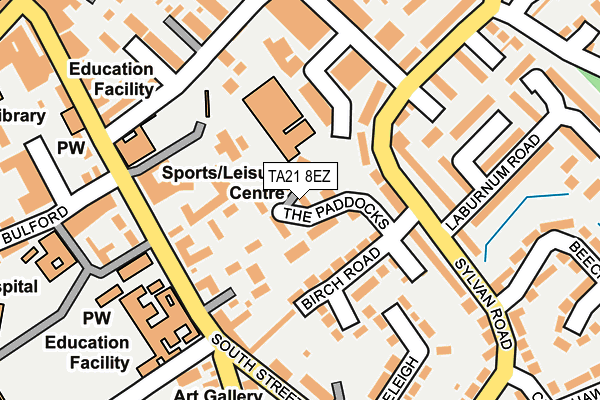 TA21 8EZ map - OS OpenMap – Local (Ordnance Survey) TA21 8EZ map - OS OpenMap – Local (Ordnance Survey)