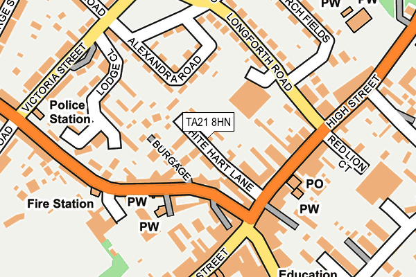 TA21 8HN map - OS OpenMap – Local (Ordnance Survey) TA21 8HN map - OS OpenMap – Local (Ordnance Survey)