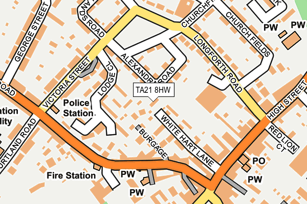 TA21 8HW map - OS OpenMap – Local (Ordnance Survey) TA21 8HW map - OS OpenMap – Local (Ordnance Survey)
