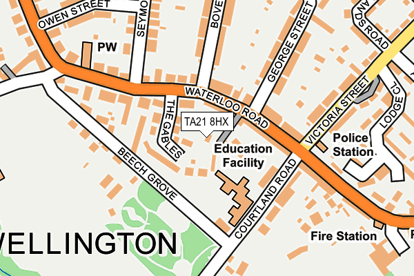 TA21 8HX map - OS OpenMap – Local (Ordnance Survey) TA21 8HX map - OS OpenMap – Local (Ordnance Survey)